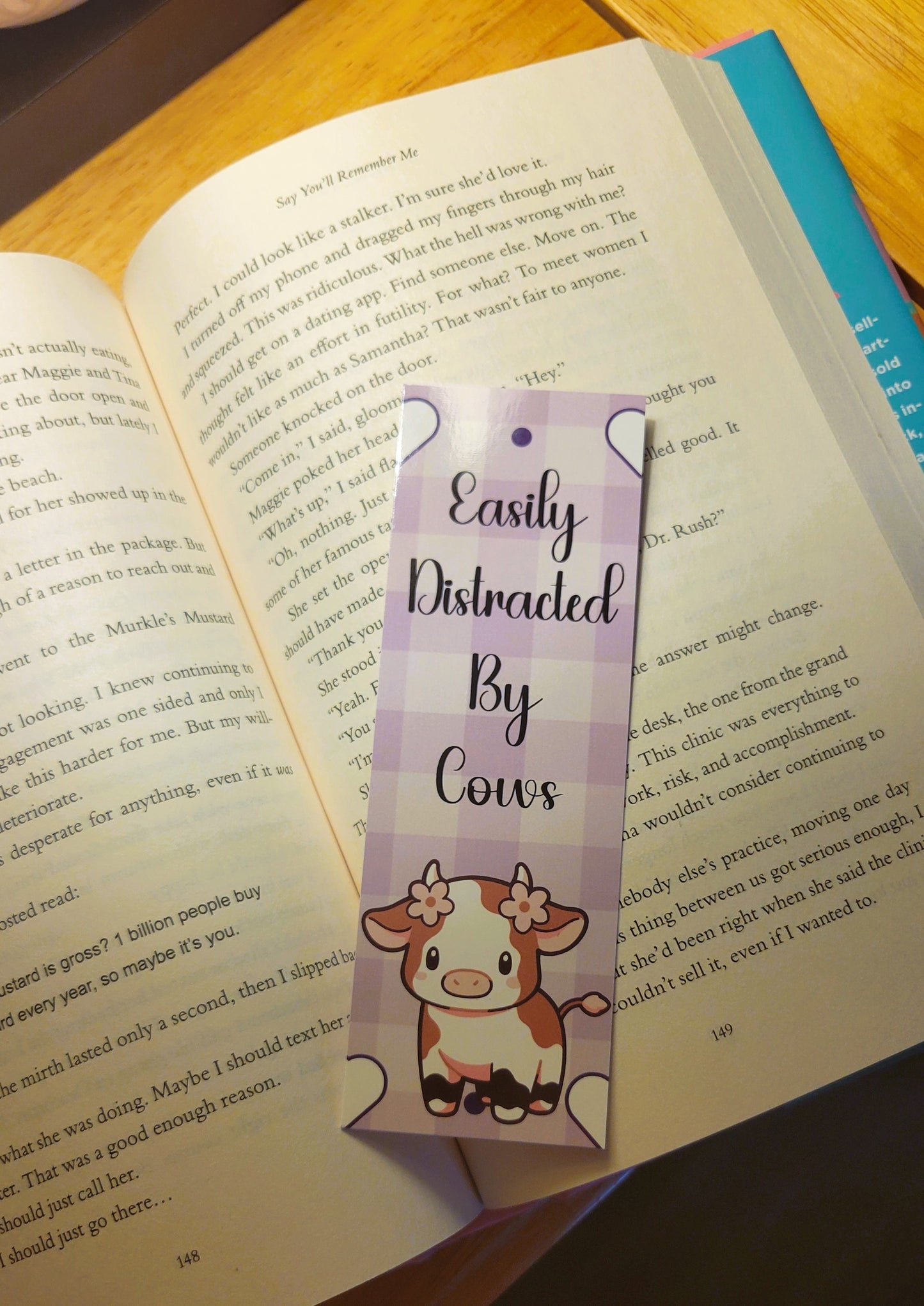 Easily Distracted By Cows Bookmark
