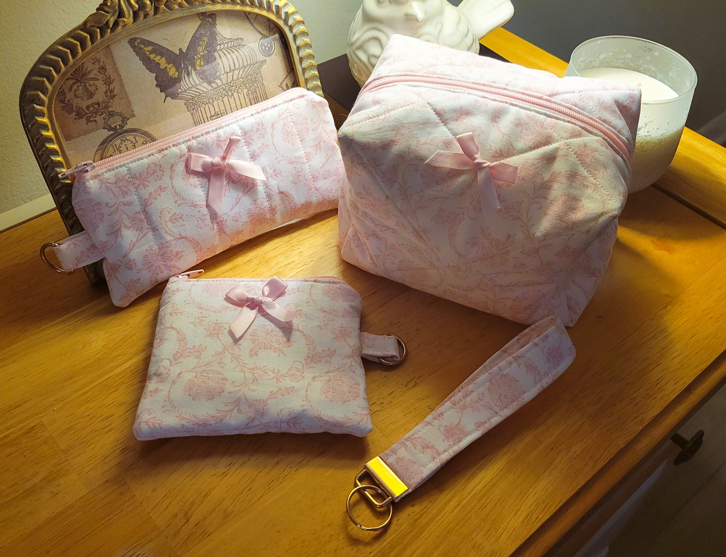 Pink Floral Mini Wallet