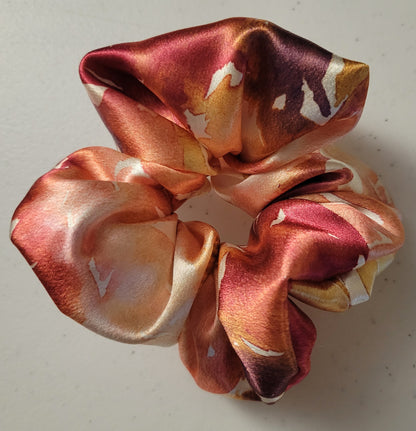 Autumn Glow Satin Scrunchie