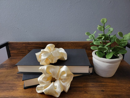 Ivory Luxe Velvet Scrunchie