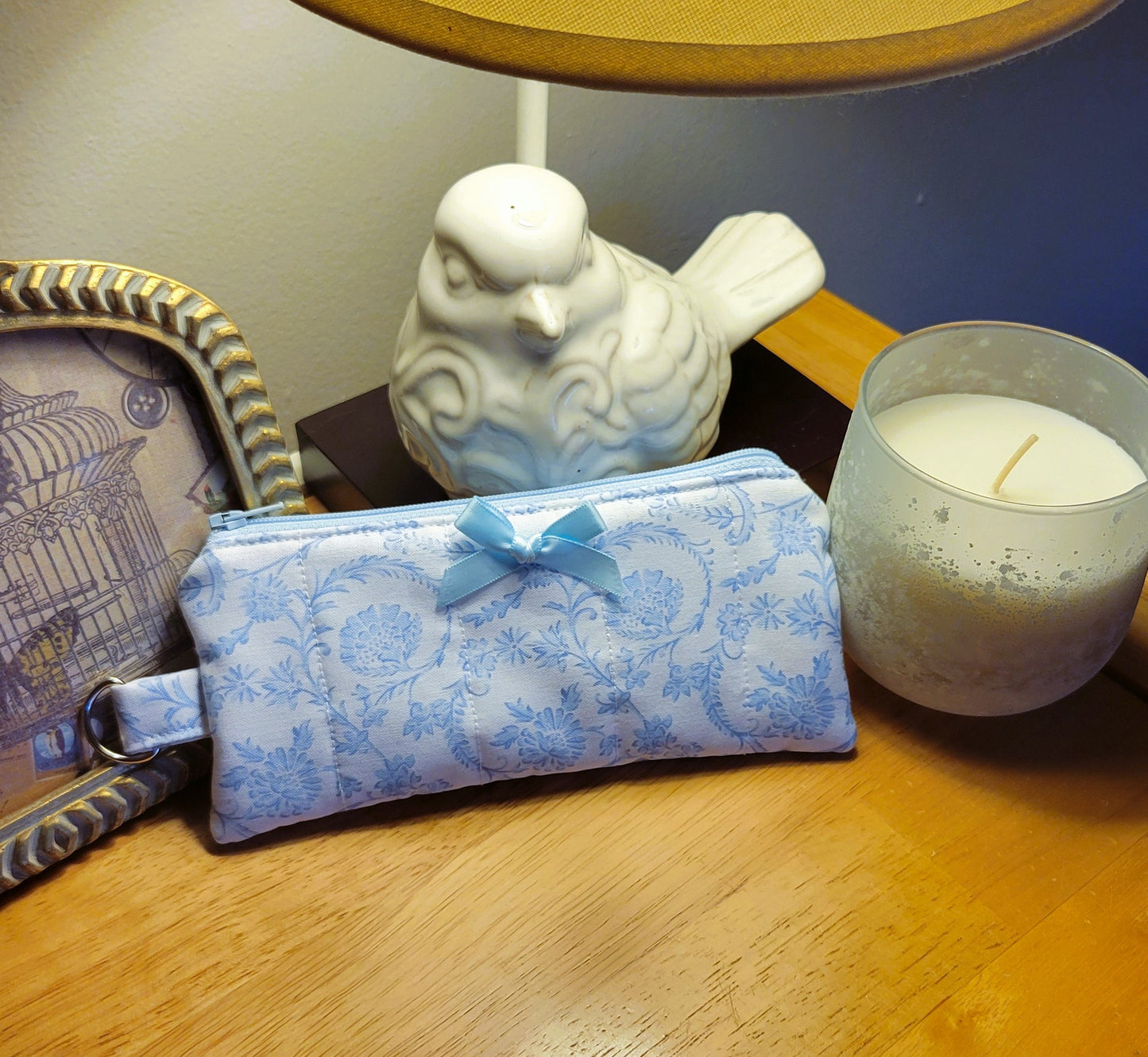 Blue Floral Pencil Case