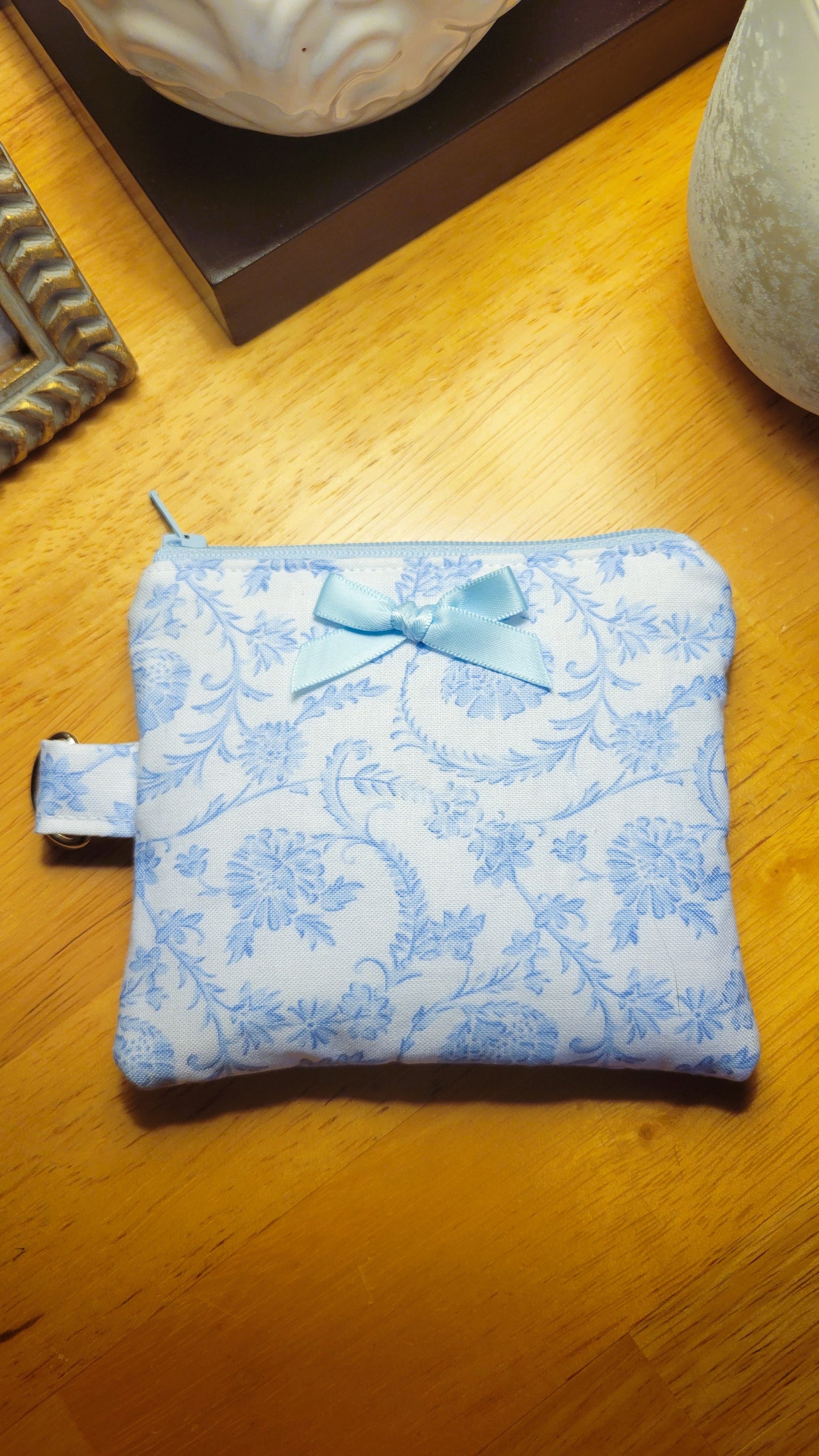 Blue Floral Mini Wallet