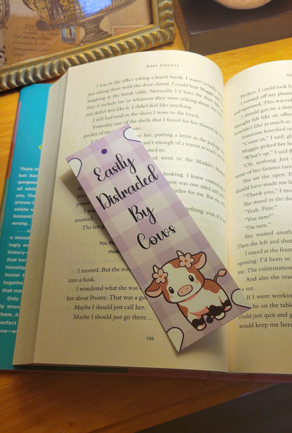Easily Distracted By Cows Bookmark
