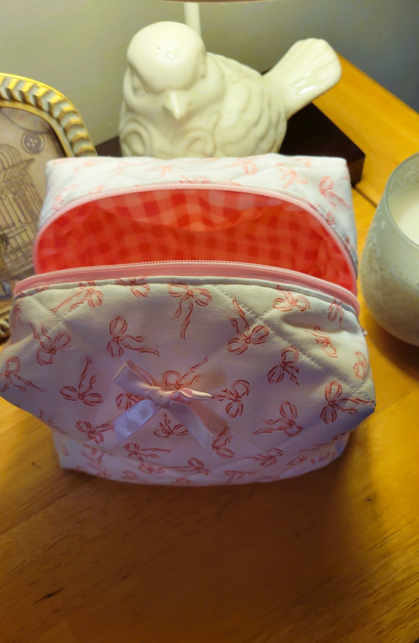 Pink Bows - Makeup Bag