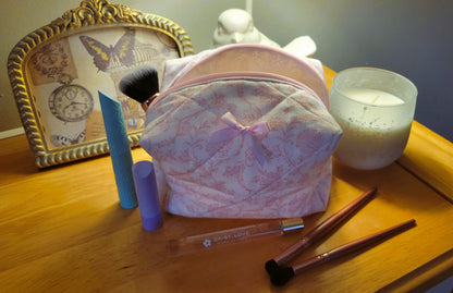 Pink Floral - Makeup Bag