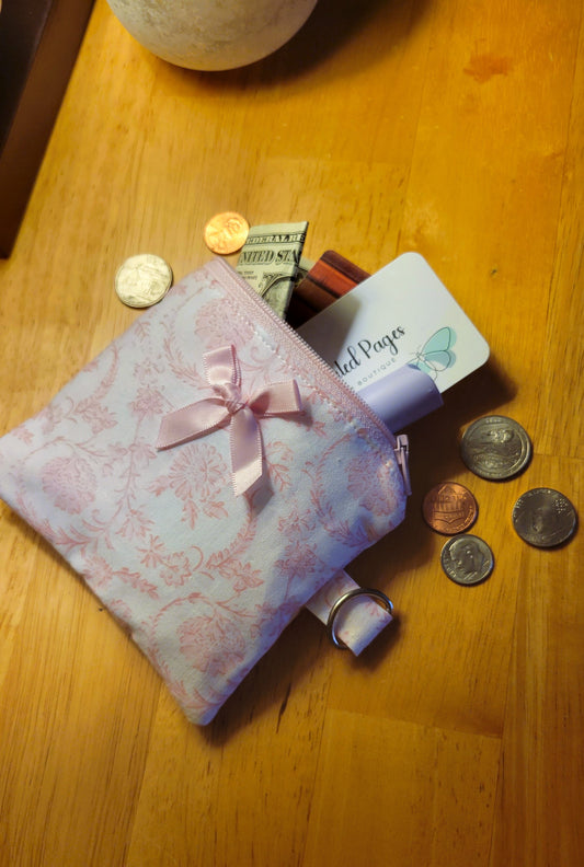 Pink Floral Mini Wallet