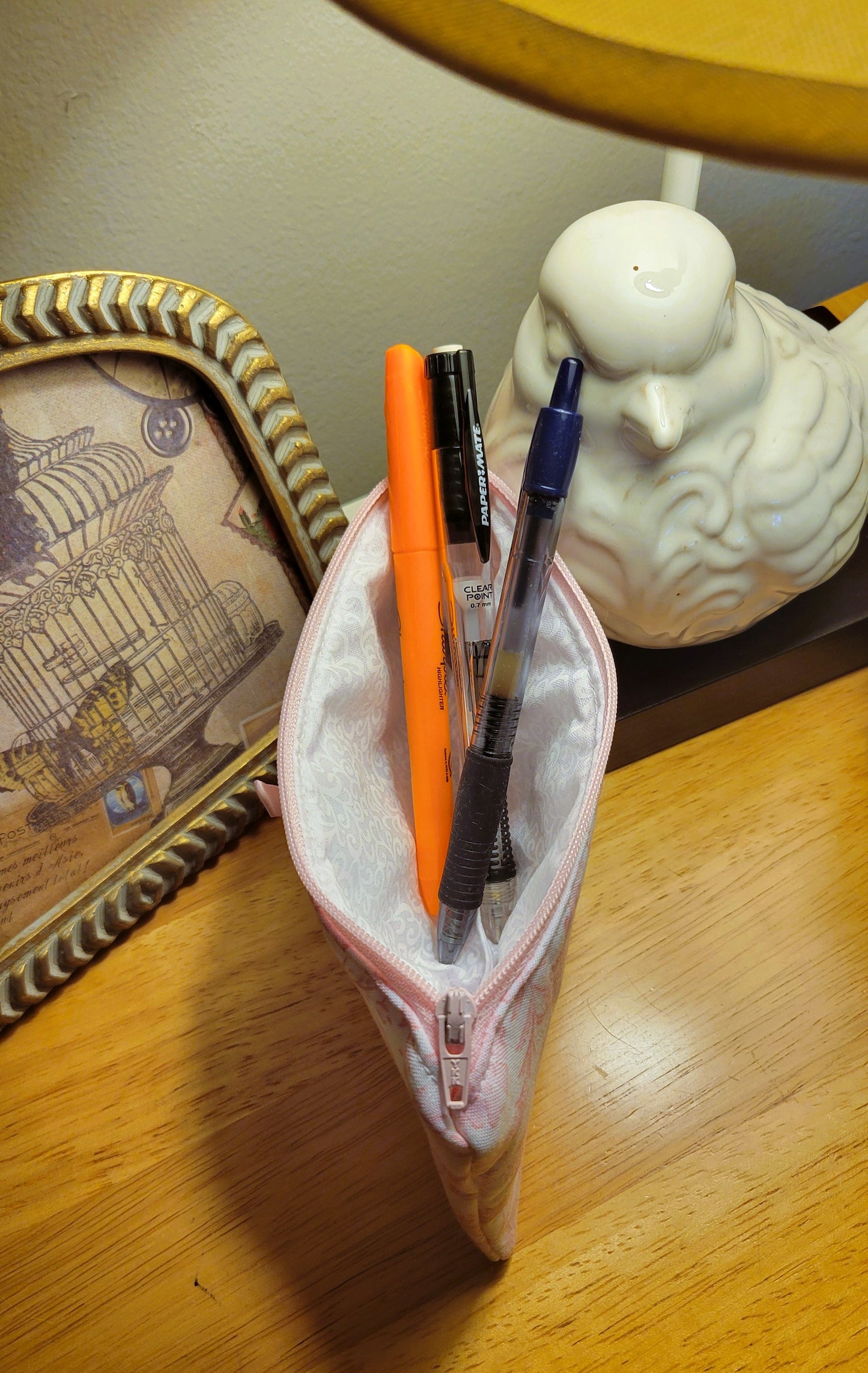 Pink Floral Pencil Case