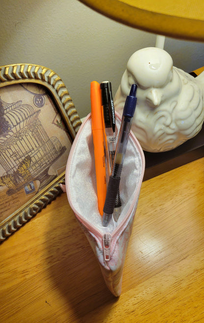 Pink Floral Pencil Case