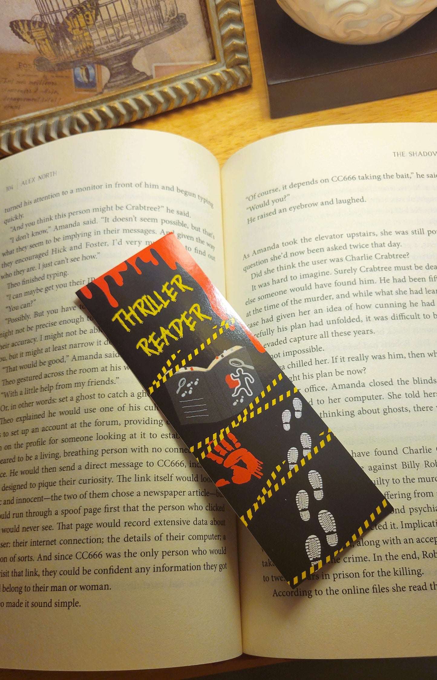 Thriller Reader Bookmark