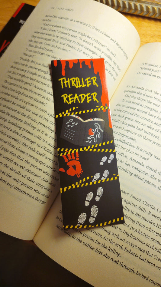 Thriller Reader Bookmark